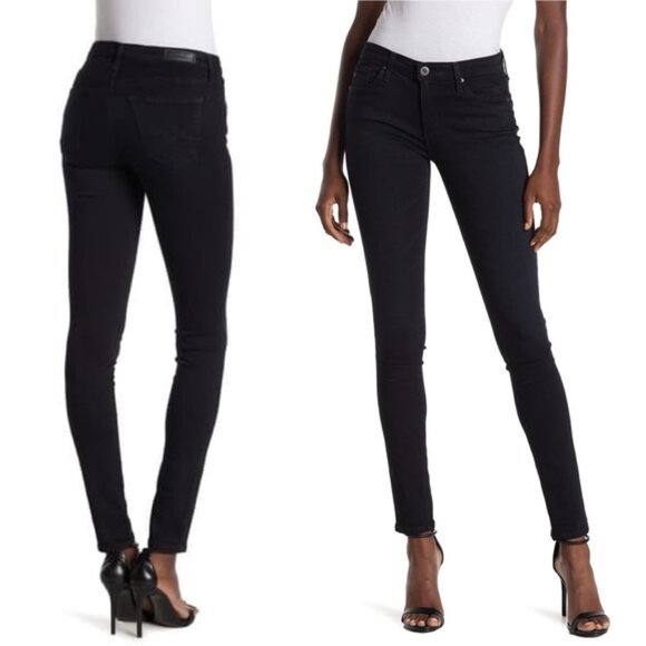 AG Adriano Goldschmied The Jegging Super Skinny Fit Jeans in Black Size 29R EUC - Picture 2 of 15